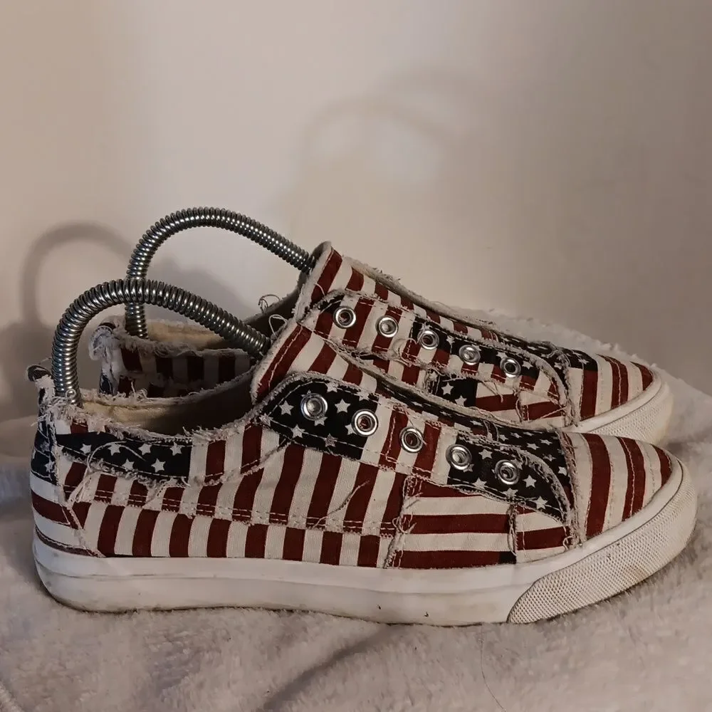 Corkeys Babalu Laceless Patriotic Sneakers
